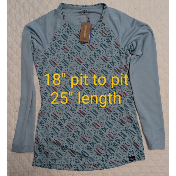 ❄️ NWT Patagonia Capilene Midweight Crew Icefall Blue – Size S - Picture 12 of 12